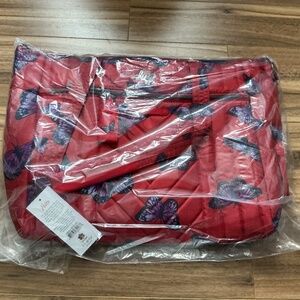 LUG PADDLE TOTE BAG - BUTTERFLY POPPY - NWT.